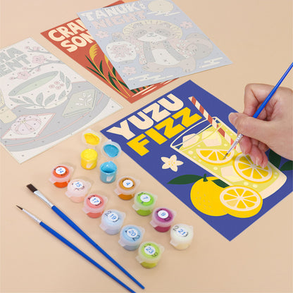 Koi Pond and Yuzu Fizz Posters mini paint by numbers – image 12