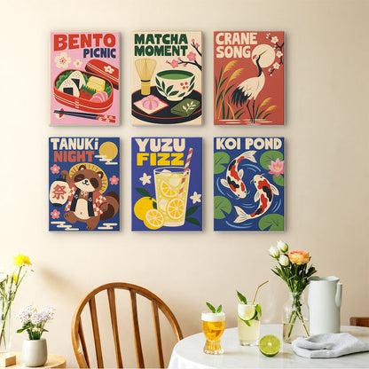 Koi Pond and Yuzu Fizz Posters mini paint by numbers – image 14