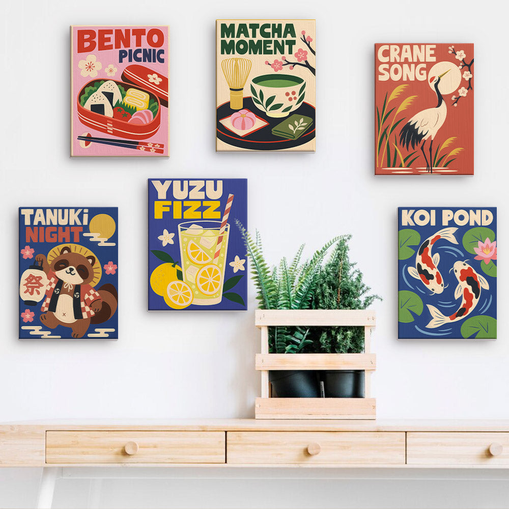 Koi Pond and Yuzu Fizz Posters mini paint by numbers – image 15