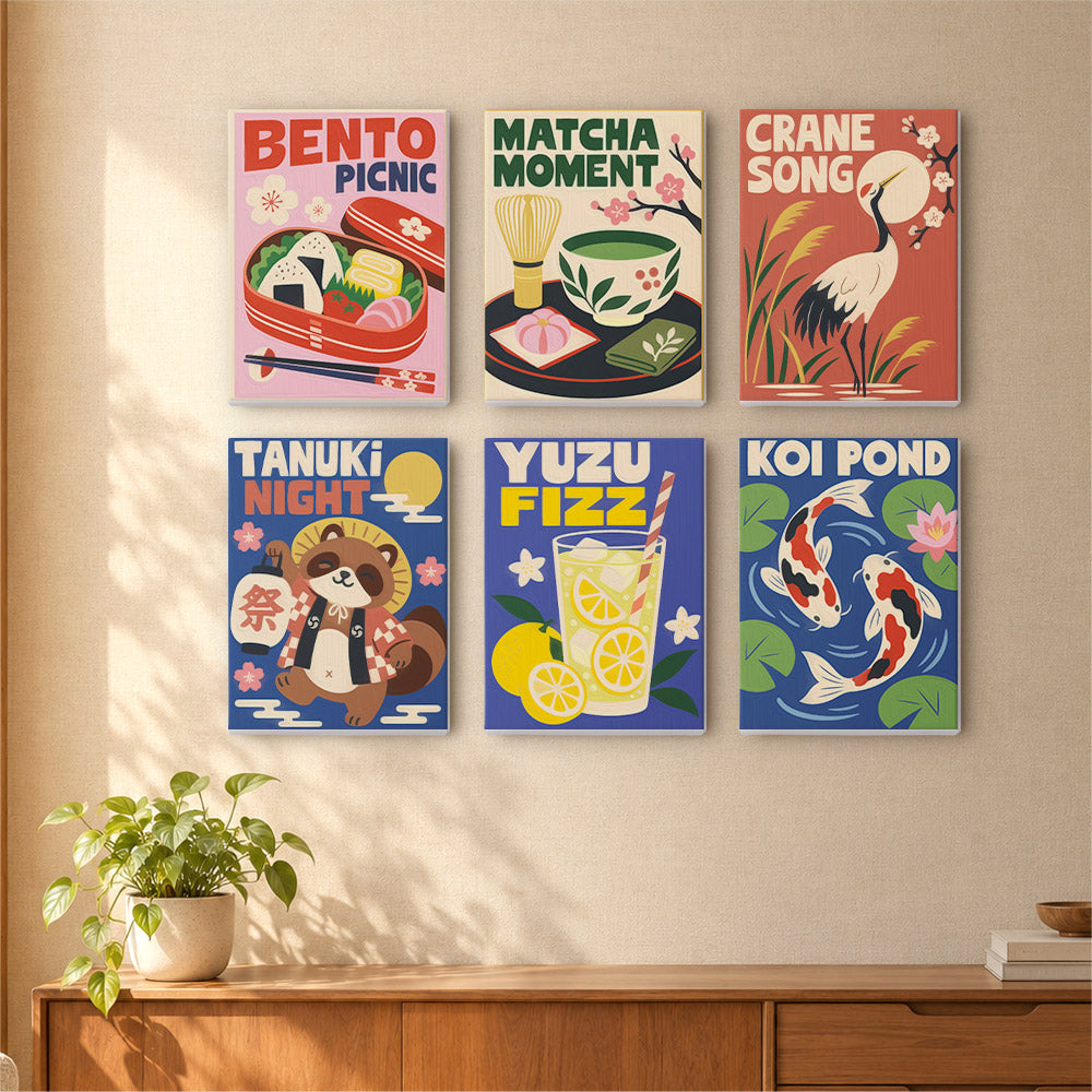 Koi Pond and Yuzu Fizz Posters mini paint by numbers – image 16