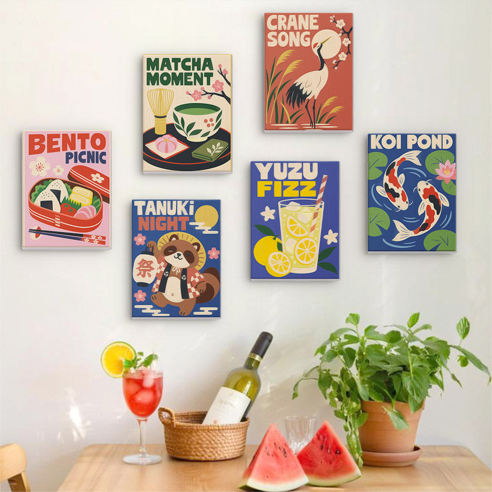 Koi Pond and Yuzu Fizz Posters mini paint by numbers – image 17