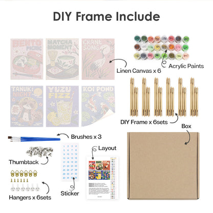 Koi Pond and Yuzu Fizz Posters mini paint by numbers – image 18