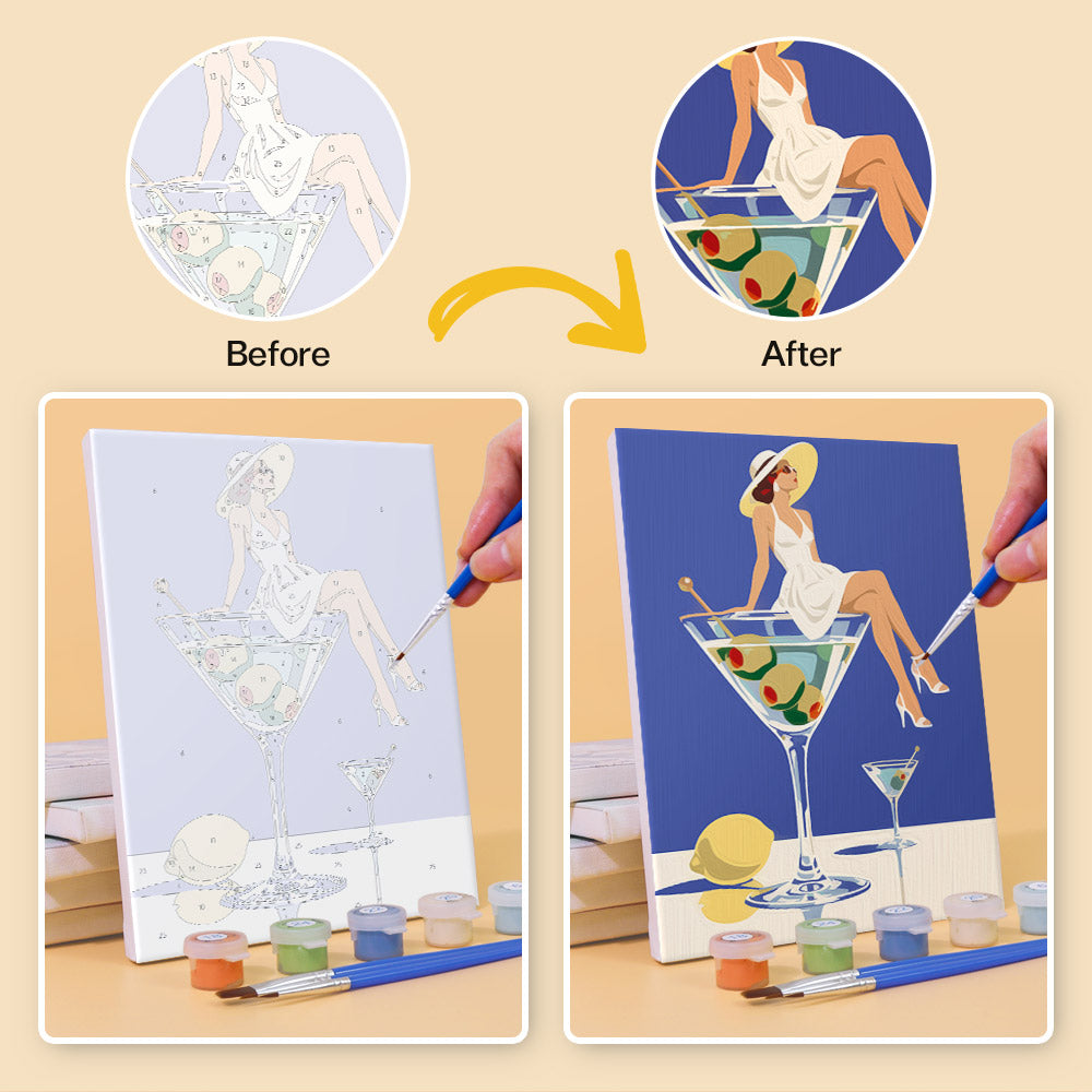 Cocktail Glamour mini paint by numbers – image 10