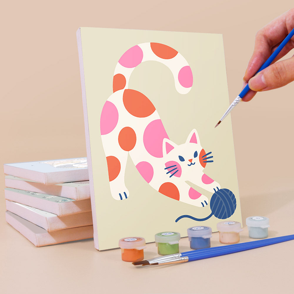 Modern Cat Art mini paint by numbers – image 3