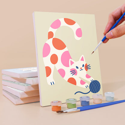 Modern Cat Art mini paint by numbers – image 3