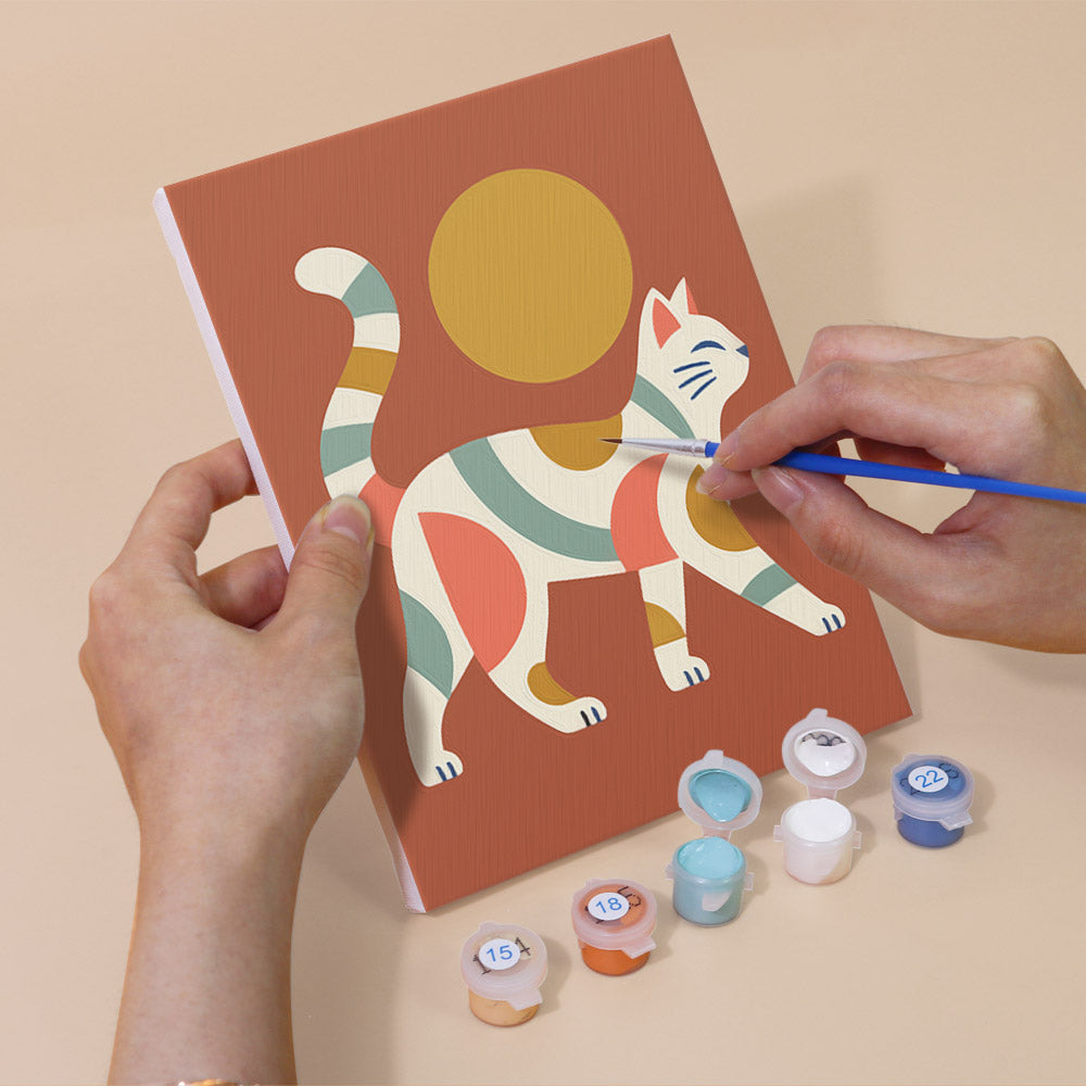 Modern Cat Art mini paint by numbers – image 5