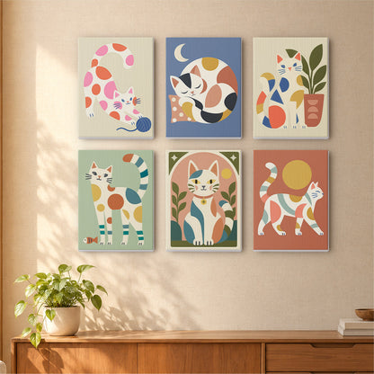 Modern Cat Art mini paint by numbers – image 16