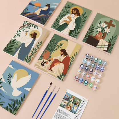 Gentle Christian Scenes mini paint by numbers – image 1