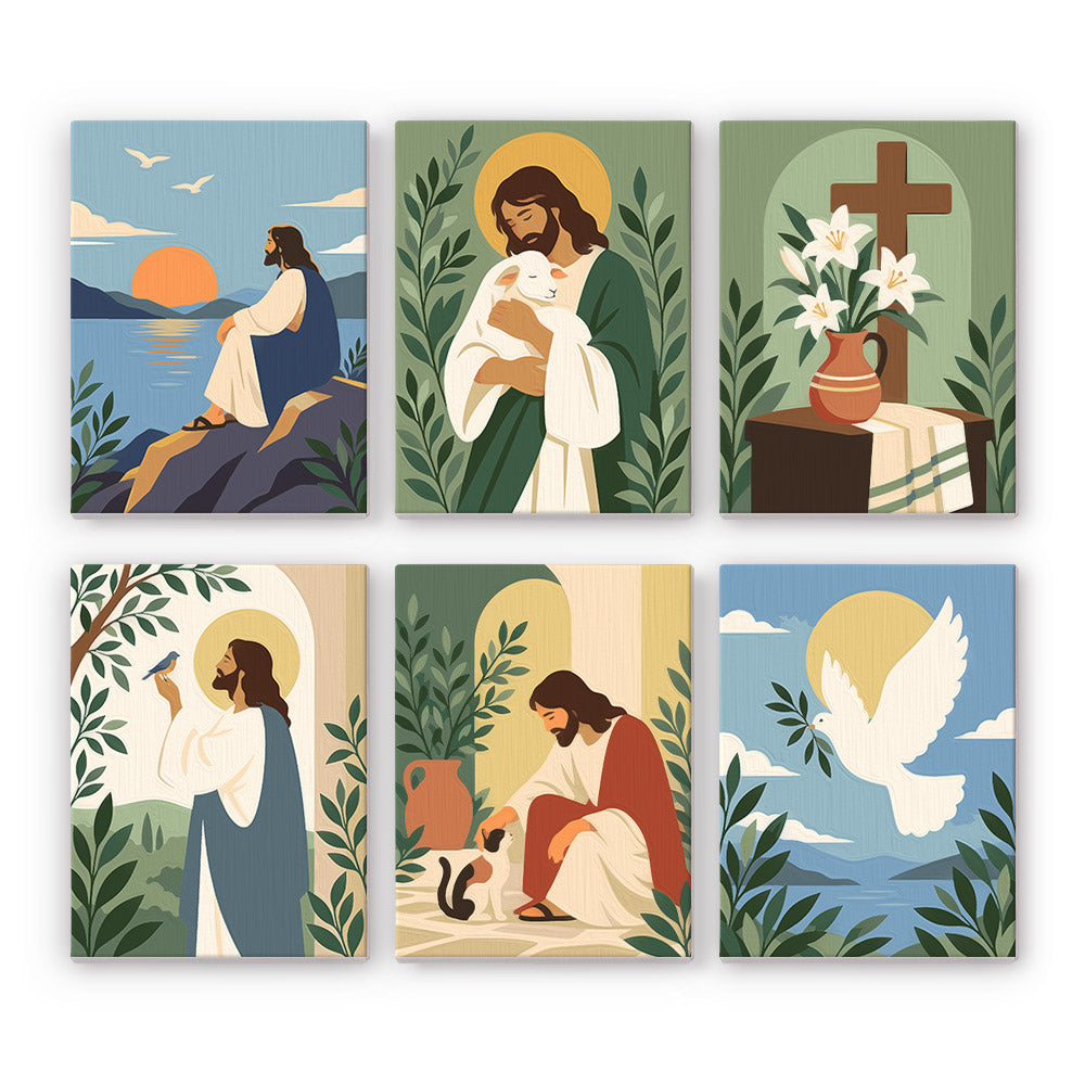 Gentle Christian Scenes mini paint by numbers – image 7