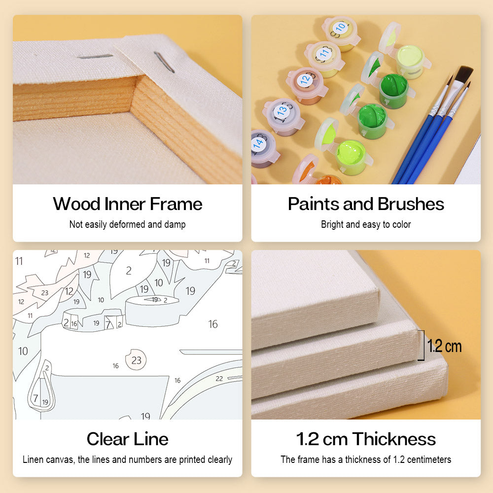 Gramophones and Garden Roses mini paint by numbers – image 9