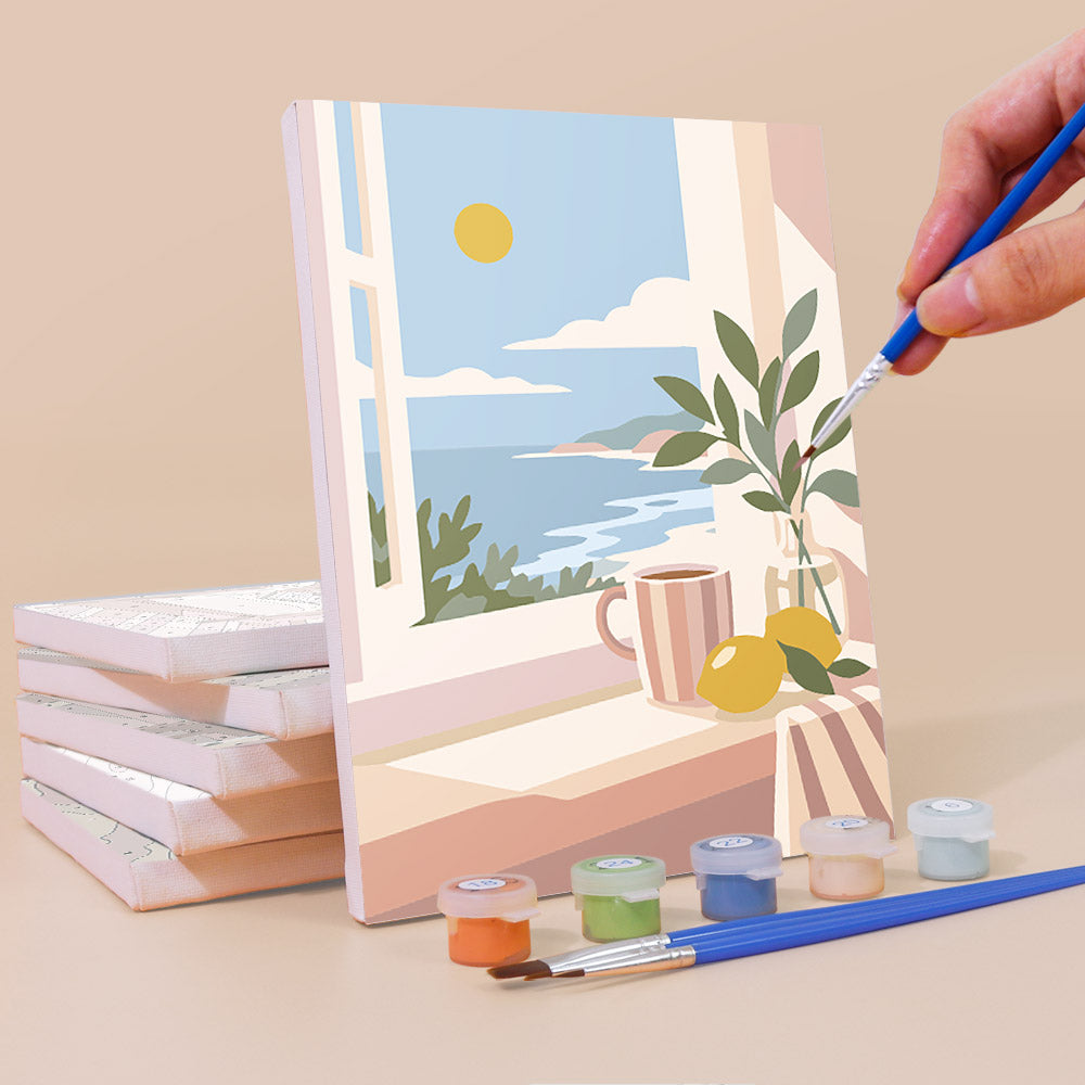 Soft Coastal Interiors mini paint by numbers – image 3