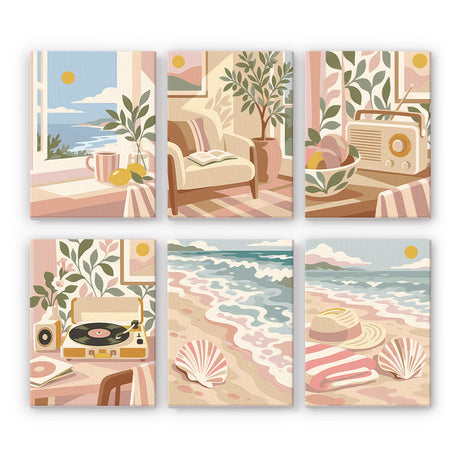 Soft Coastal Interiors mini paint by numbers – image 7