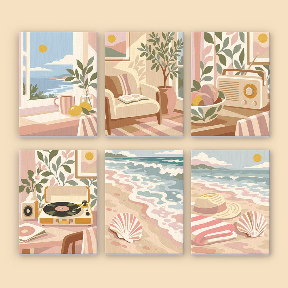 Soft Coastal Interiors mini paint by numbers – image 8