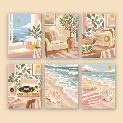 Soft Coastal Interiors mini paint by numbers – image 8