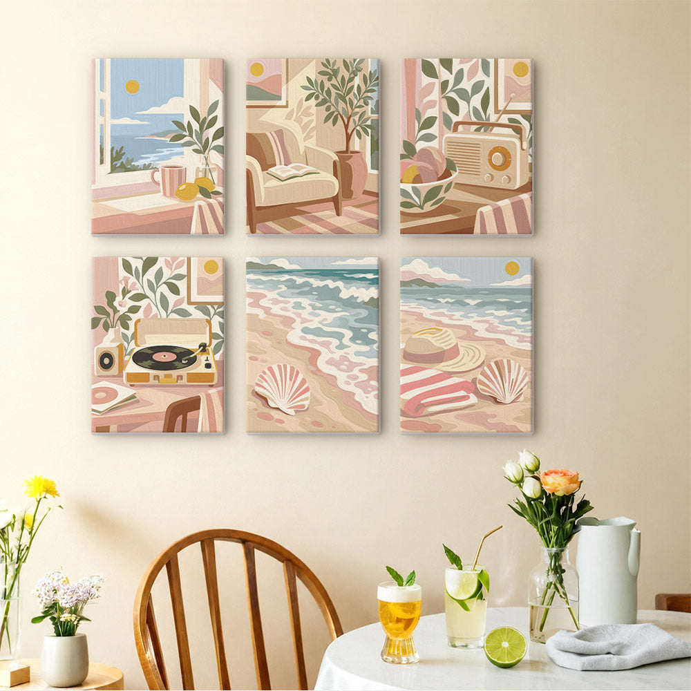 Soft Coastal Interiors mini paint by numbers – image 14
