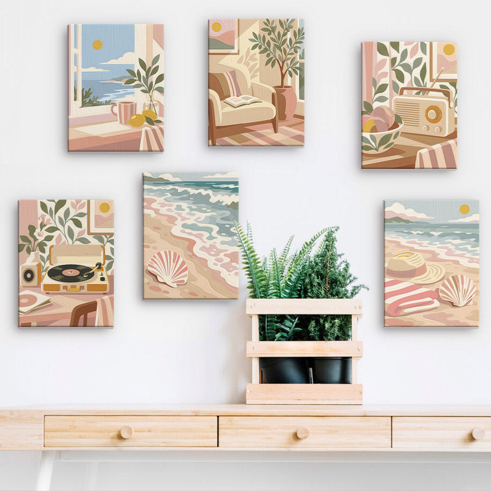 Soft Coastal Interiors mini paint by numbers – image 15
