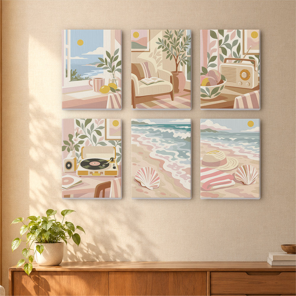 Soft Coastal Interiors mini paint by numbers – image 16