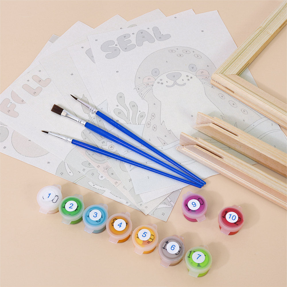 Friendly Animal Learning mini paint by numbers – image 11