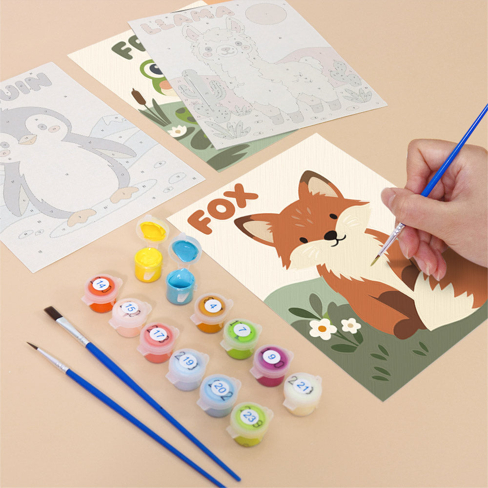 Friendly Animal Learning mini paint by numbers – image 12
