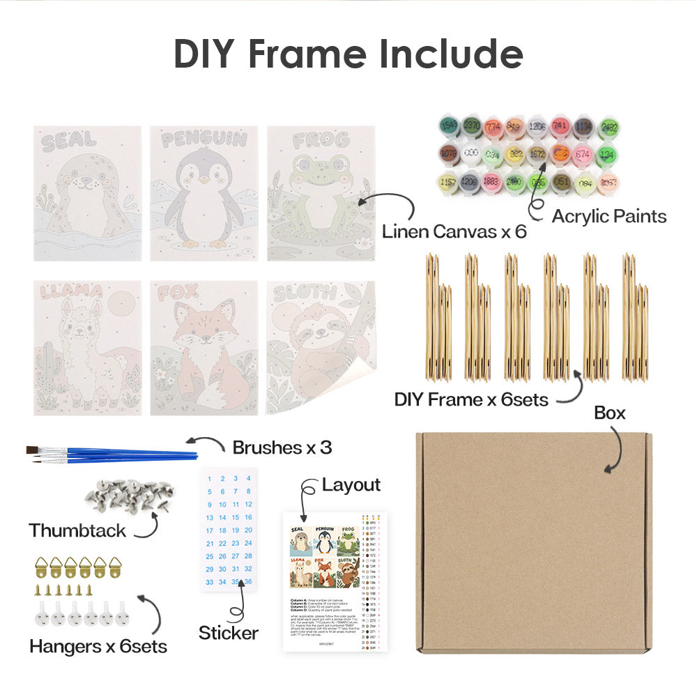 Friendly Animal Learning mini paint by numbers – image 18