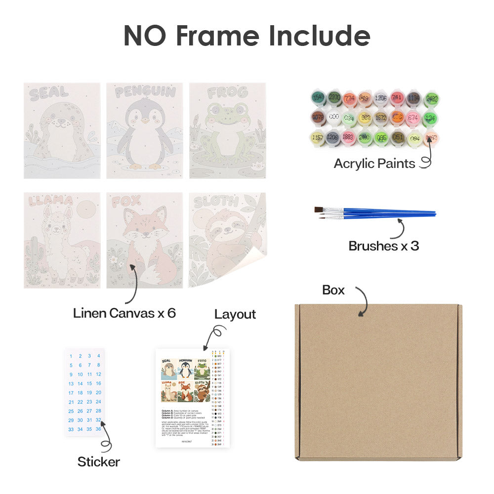 Friendly Animal Learning mini paint by numbers – image 19