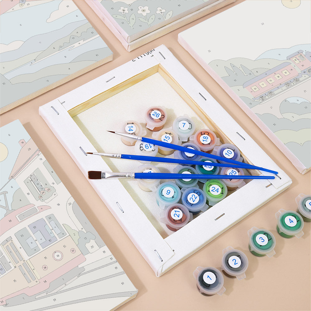 Vintage Travel Adventures mini paint by numbers – image 2