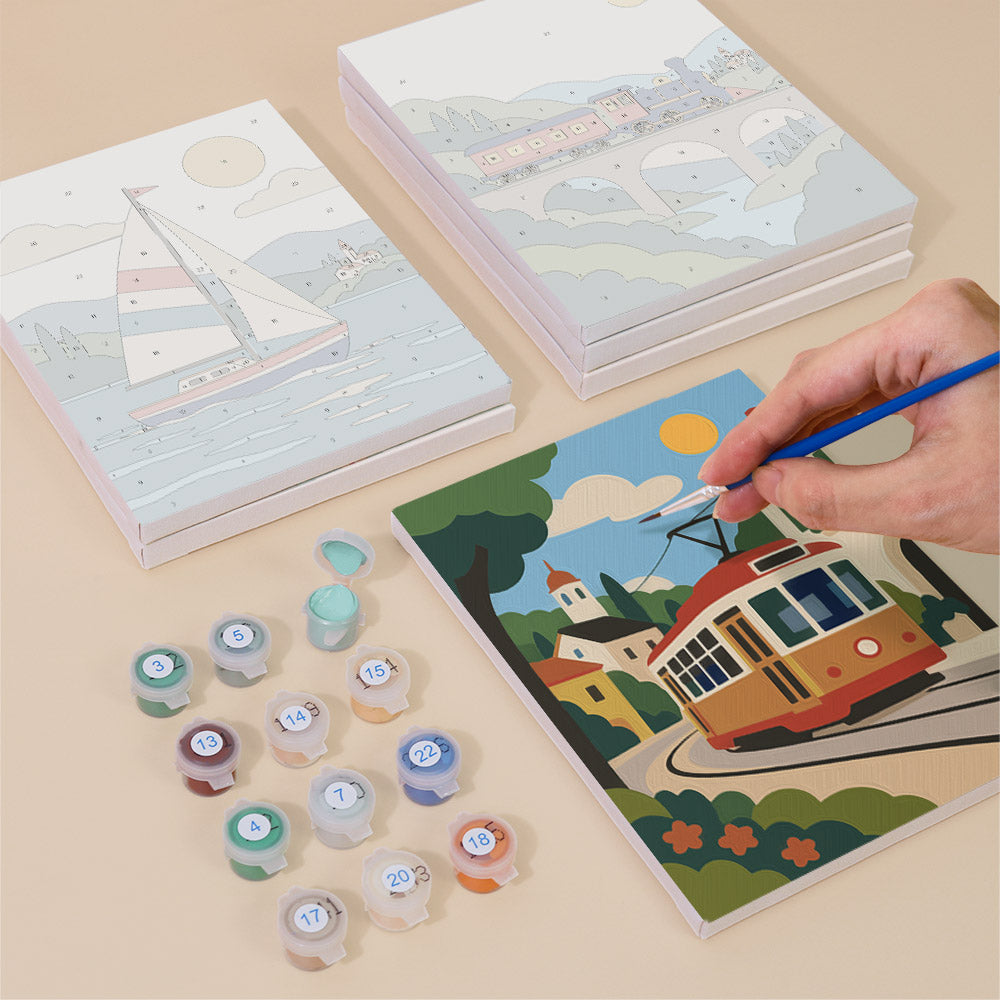 Vintage Travel Adventures mini paint by numbers – image 4