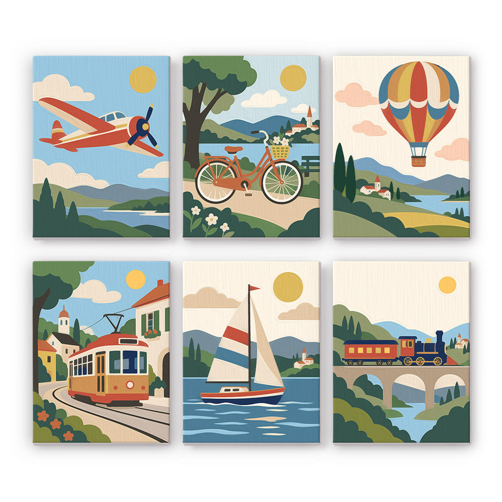 Vintage Travel Adventures mini paint by numbers – image 7