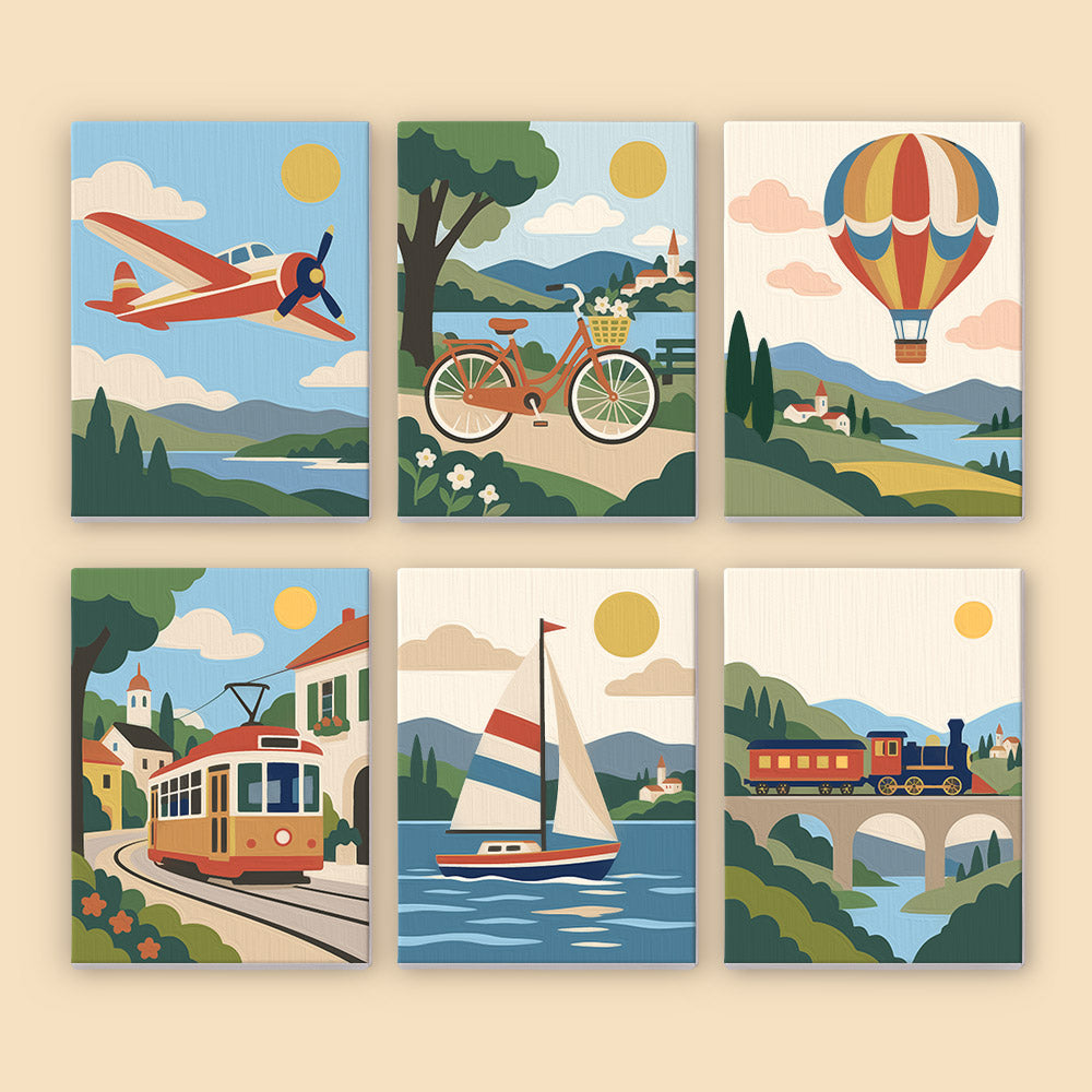Vintage Travel Adventures mini paint by numbers – image 8