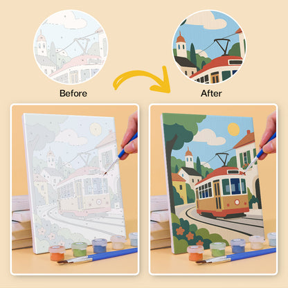 Vintage Travel Adventures mini paint by numbers – image 10