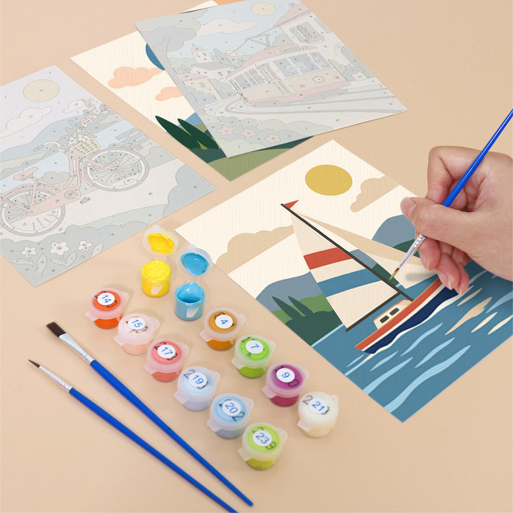 Vintage Travel Adventures mini paint by numbers – image 12