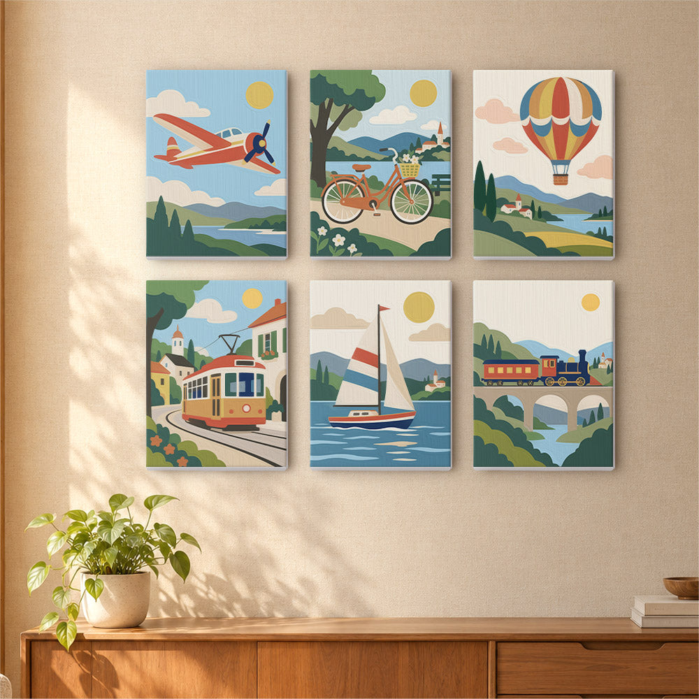Vintage Travel Adventures mini paint by numbers – image 16