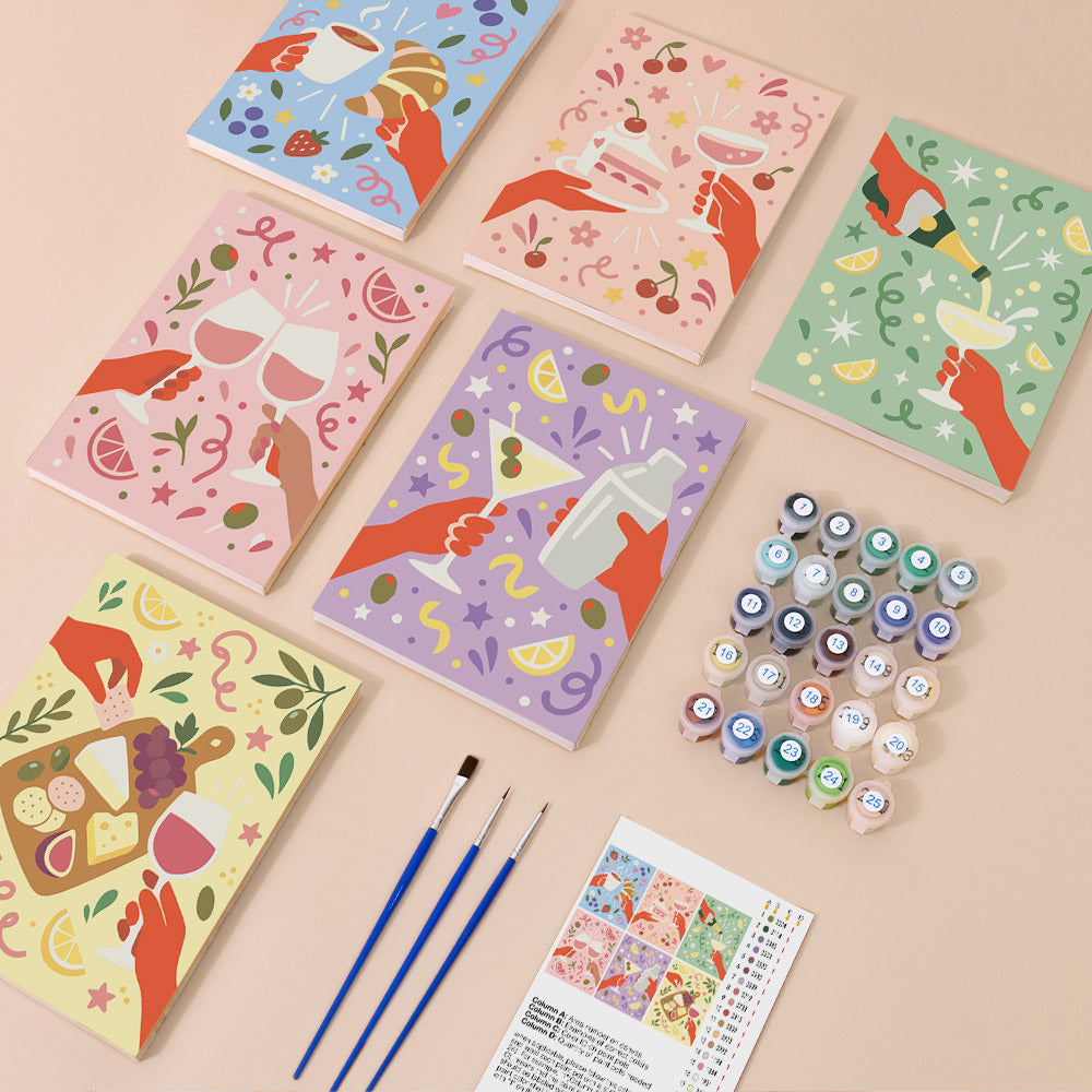 Festive Cocktail Moments mini paint by numbers – image 1