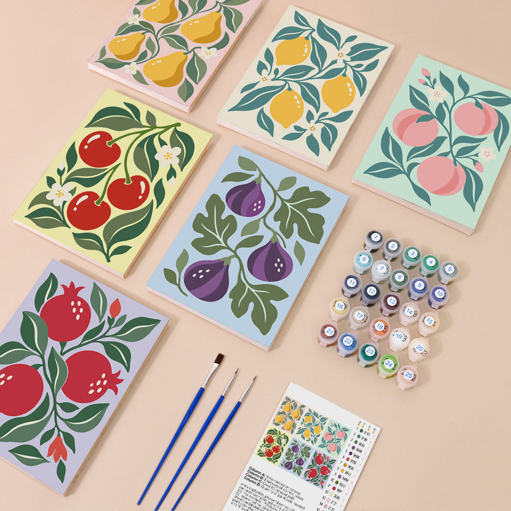 Orchard Fruit Patterns mini paint by numbers – image 1