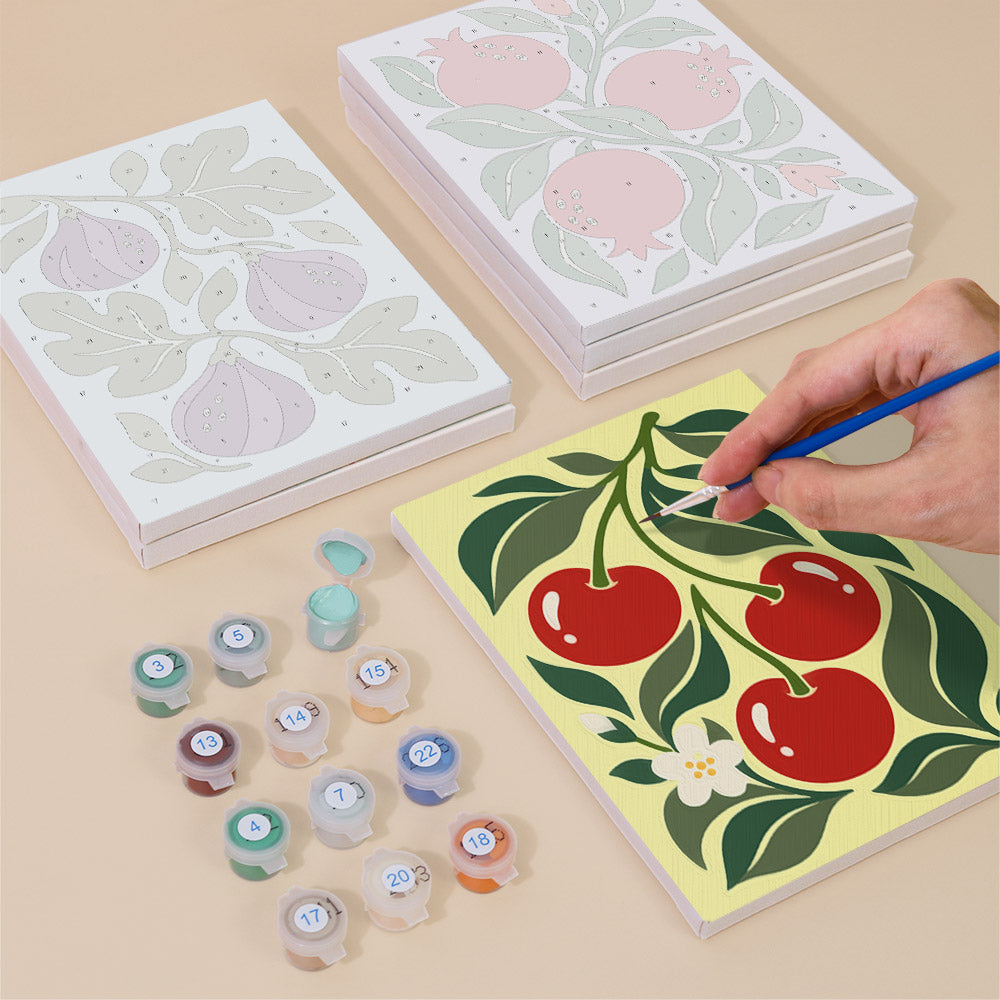 Orchard Fruit Patterns mini paint by numbers – image 4
