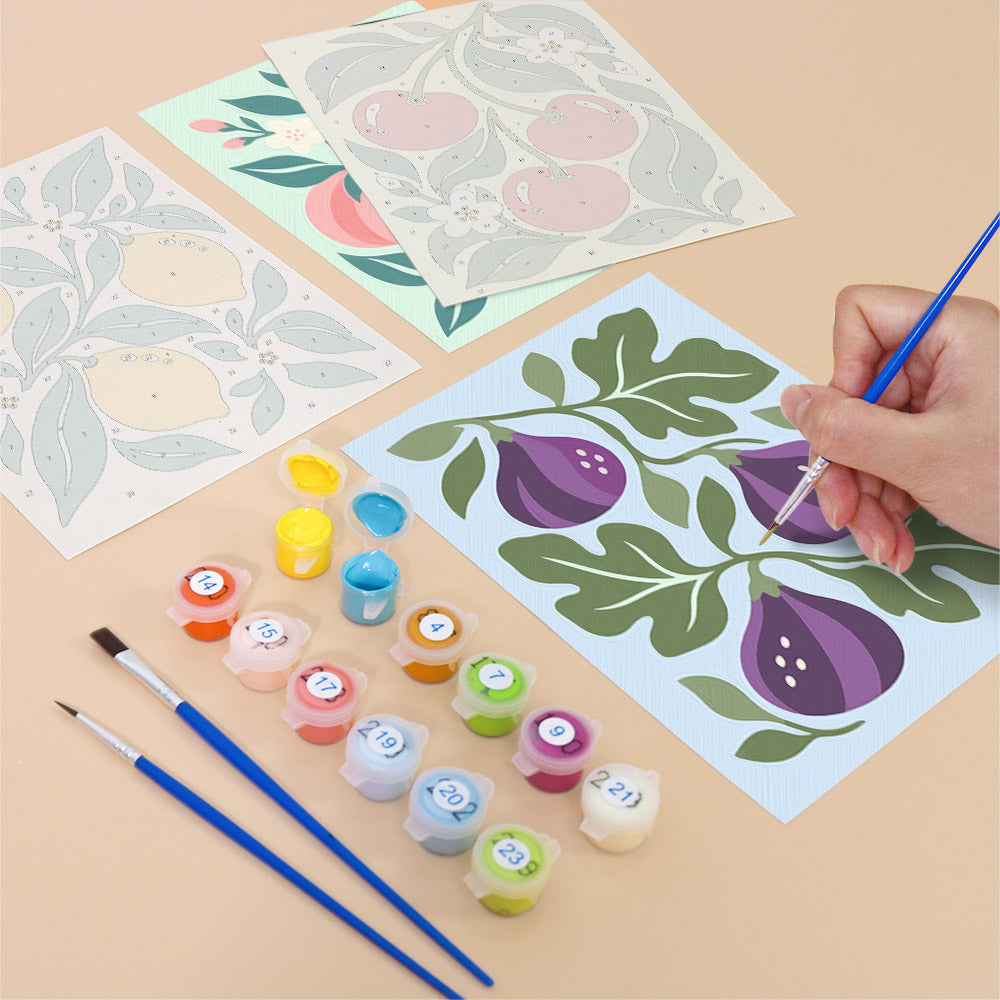 Orchard Fruit Patterns mini paint by numbers – image 12