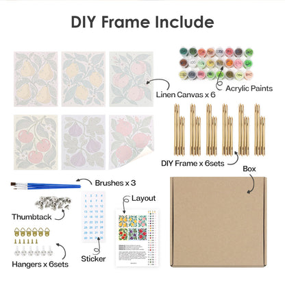 Orchard Fruit Patterns mini paint by numbers – image 18
