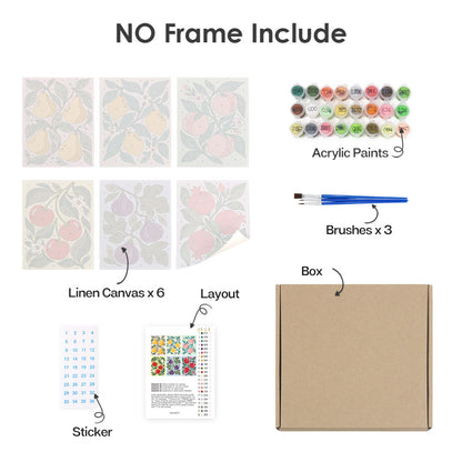 Orchard Fruit Patterns mini paint by numbers – image 19