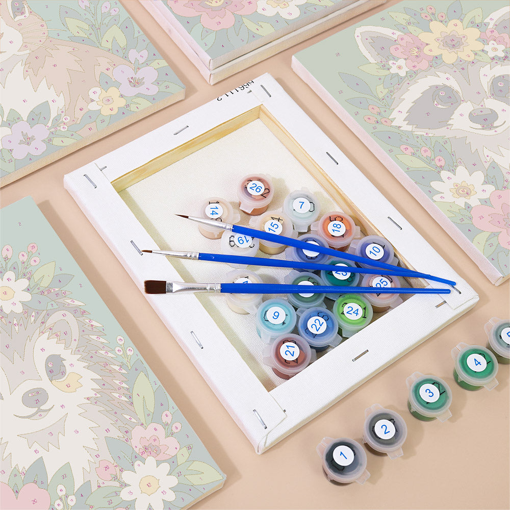 Flower Crowned Animals mini paint by numbers – image 2