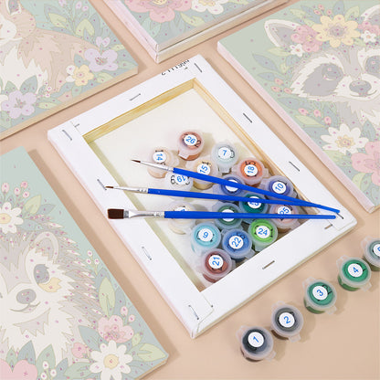 Flower Crowned Animals mini paint by numbers – image 2