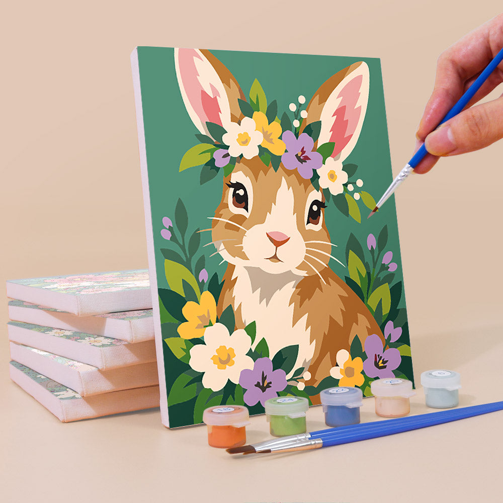 Flower Crowned Animals mini paint by numbers – image 3