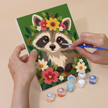 Flower Crowned Animals mini paint by numbers – image 5