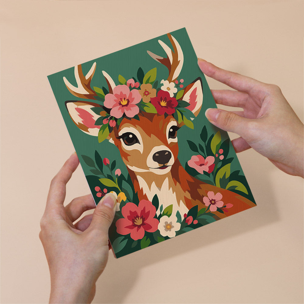 Flower Crowned Animals mini paint by numbers – image 6
