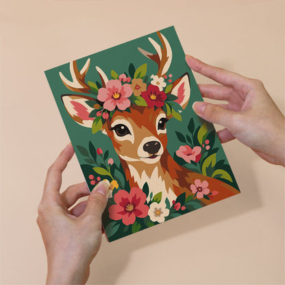 Flower Crowned Animals mini paint by numbers – image 6