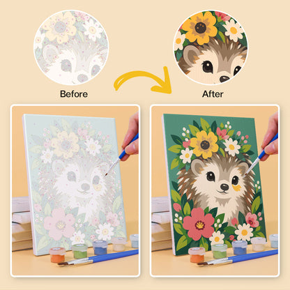 Flower Crowned Animals mini paint by numbers – image 10