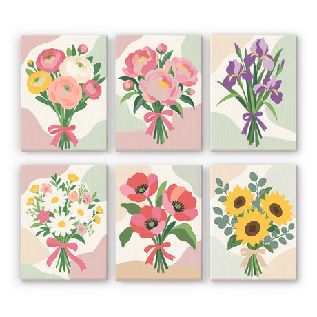 Ribbon Tied Bouquets mini paint by numbers – image 7