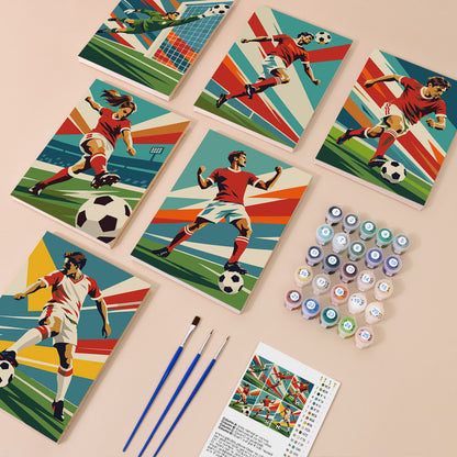 Soccer Action mini paint by numbers – image 1