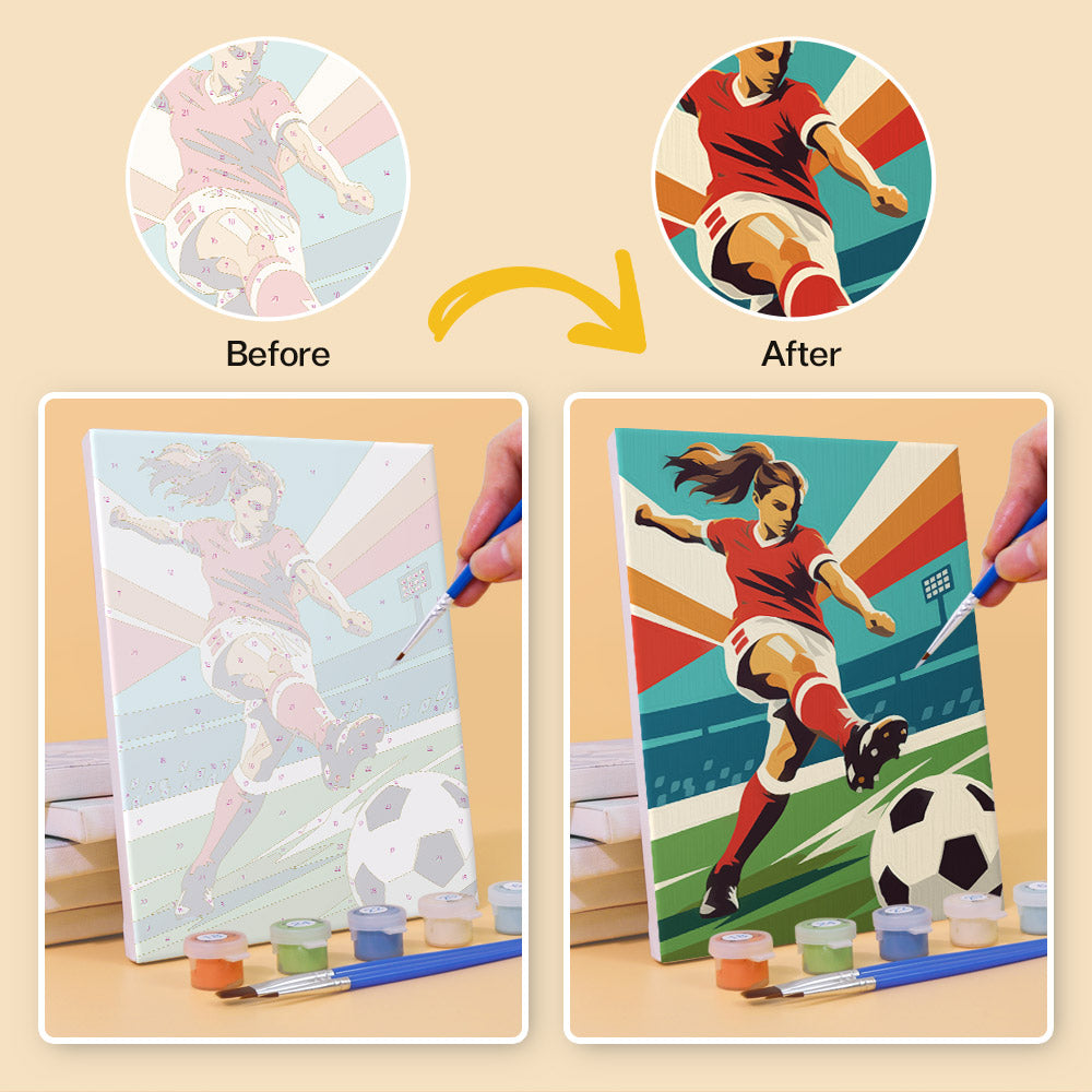 Soccer Action mini paint by numbers – image 10
