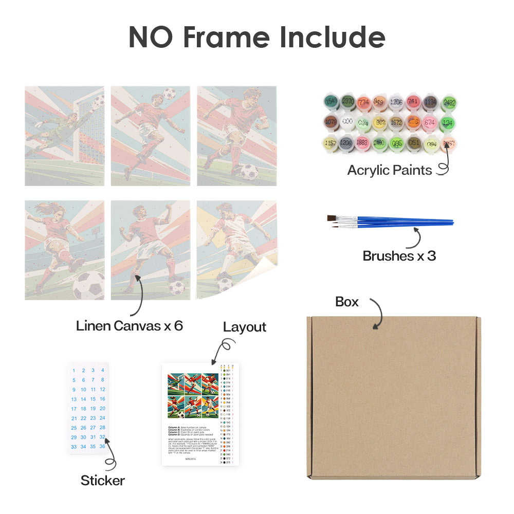 Soccer Action mini paint by numbers – image 19