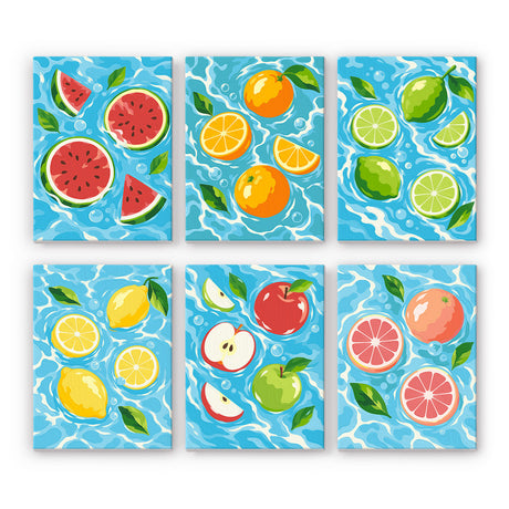 Fruit in Sparkling Water mini paint by numbers – image 7